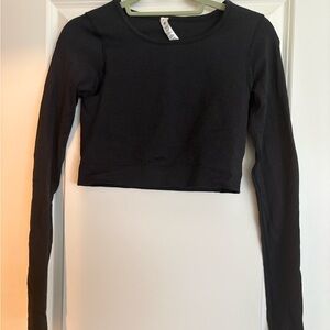 Lululemon Athletica Black Fitted Long Sleeve Bodysuit